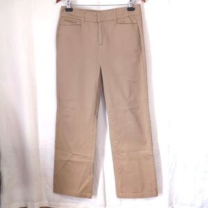 JM Collections Petite Khaki Straight Leg Pants Size 8P
